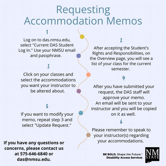 Requesting Accommodations Memo