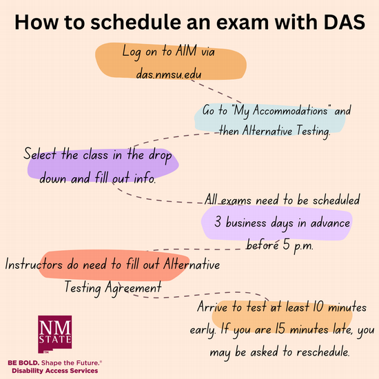How to schedule and exam
